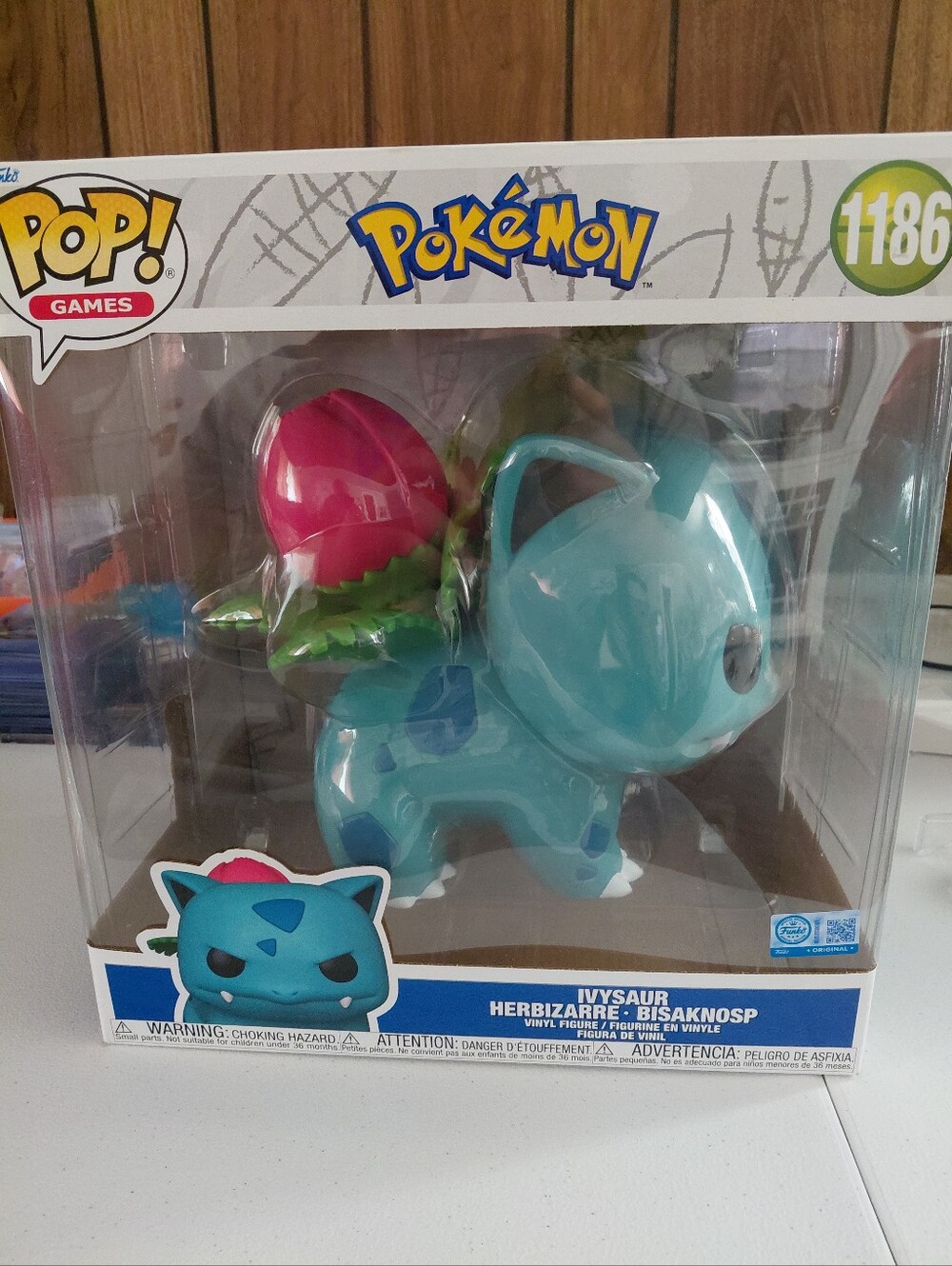 Funko Pokémon Ivysaur Pop! Vinyl Figure - Teal Body with Pink Bud 1186 Jumbo
